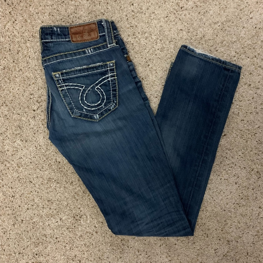 Big Star straight leg jeans, size 25R